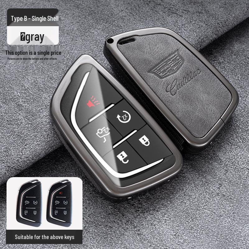 Cadillac Key Case: Metal Shell for CT5, XT4, XT5, XTS, ATSL, CT6 Models.