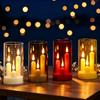 1 In 1 Flameless Taper Candles Battery Operated Acrylic Pillar Flickering Warm Light LED Candles for Wedding Holiday Home Decor