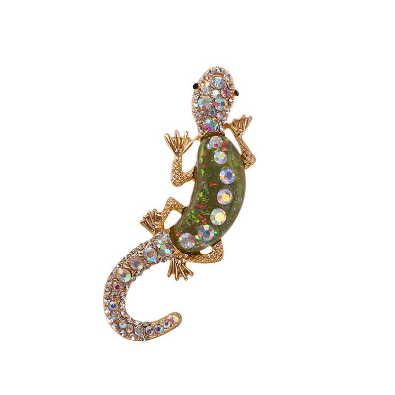 Elegant Crystal Lizard Brooch: Versatile Rhinestone Gecko Pin for Women's Fashion