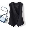Elegant Slim Fit Women Suit Vest Spring Autumn Short Waistcoat Stylish Outerwear Fashion