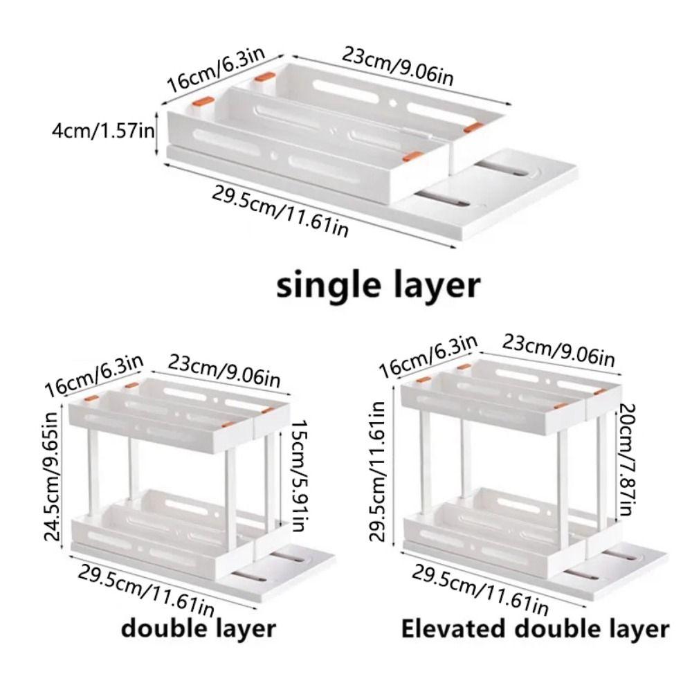 Rotate Seasoning Storage Shelf Sliding Salt Bottle Holder Convenient Spice Storage Rack  Cabinet