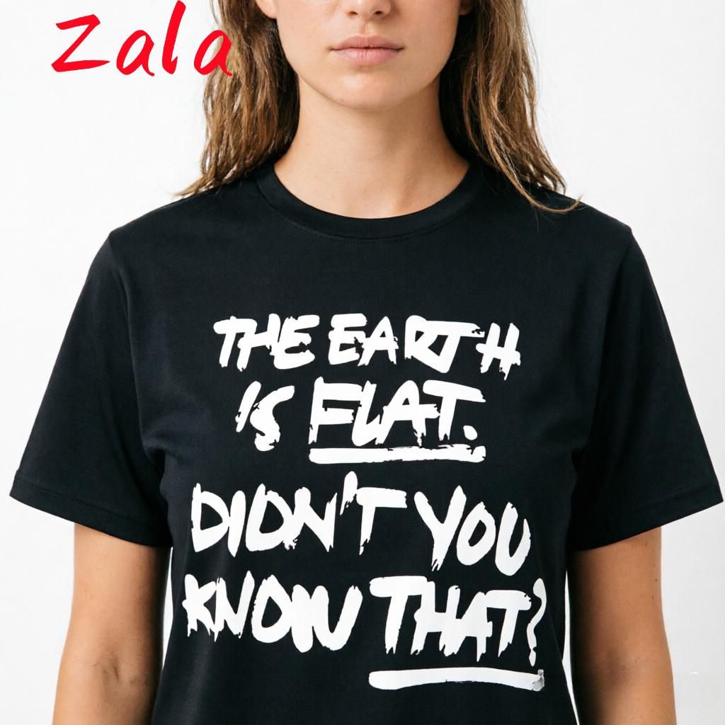 Die Erde ist flach Wusstest du das nicht Unisex T-Shirt Min Yoong Katze Harajuku Sommer Lässig Kurzärmelig Unisex Kleidung Oberteile