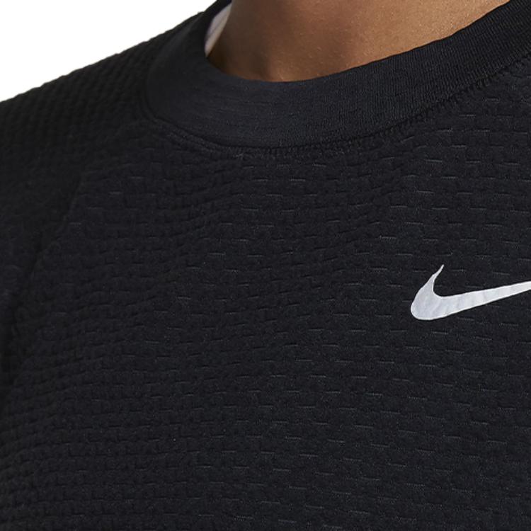 Nike Running Crew Neck Long Sleeve Sweatshirt Women Tops Black CU3262-010