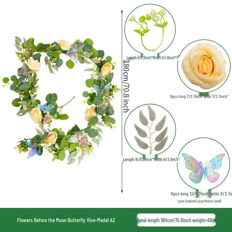 

Весенняя бабочка эвкалипт ротанг лоза для украшения дома