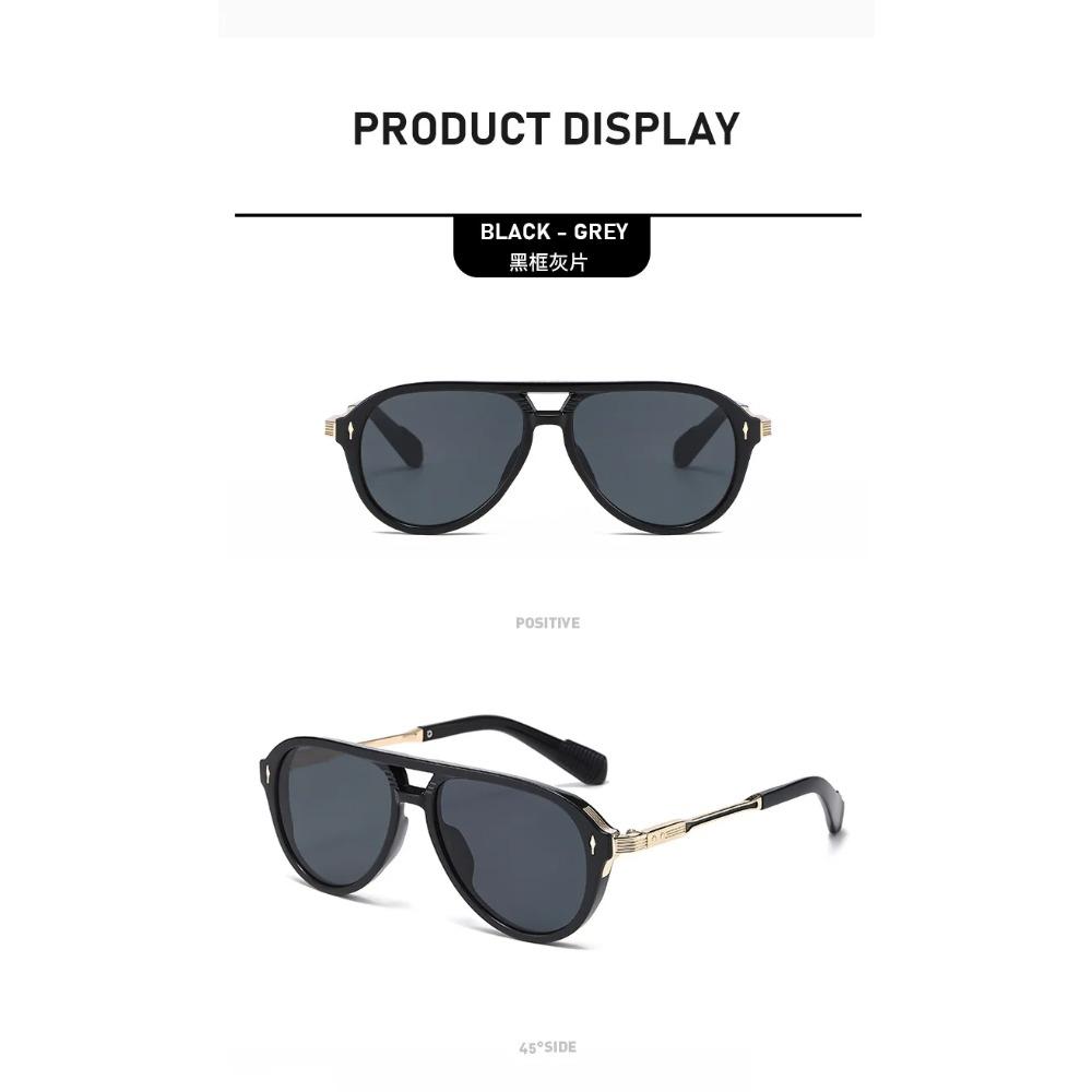 Fashionable Metal Sunglasses Party Gatherings Stage Performances Street Photography Fashion Wear Take UV Resistant Glasses