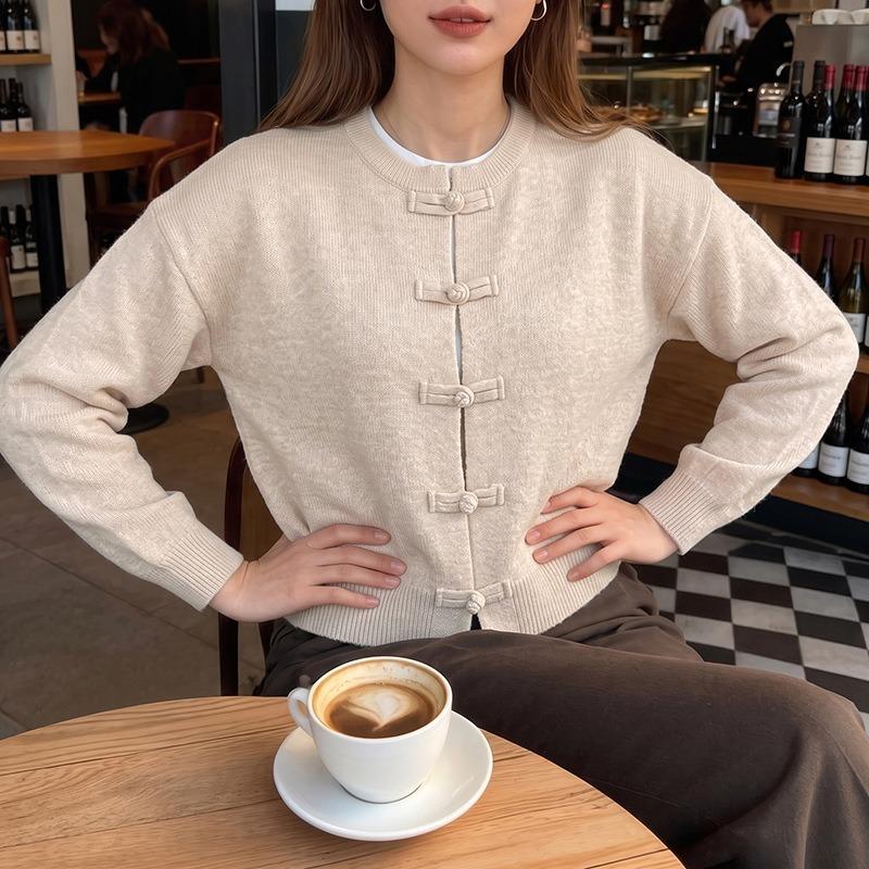 TIFICY Maglioni a girocollo a maniche lunghe con stampa tinta unita, casual, autunno inverno, da donna