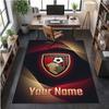 Crystal Velvet Rug Bournemouth Football Print Custom Name Text Floor Mat Home Decor