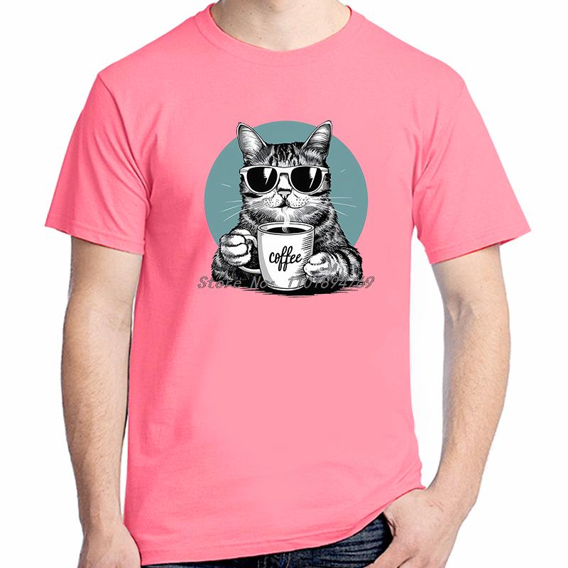 Funny Cat Shirts Graphic Tee Summer Tops Tshirt New Arrival Goods High Quality New Shirts And Tshirts Unisexs Cotton Tshirt
