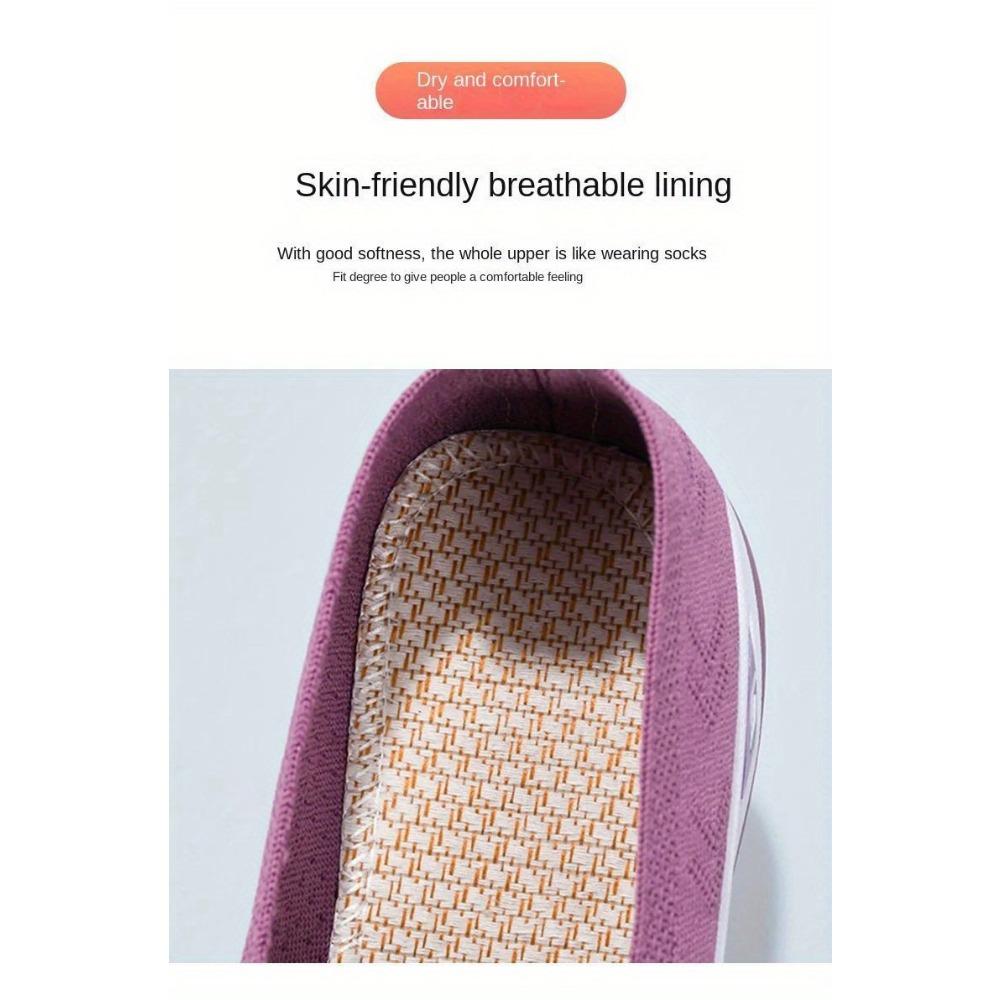 Dámské jednobarevné pletené tenisky, platformové ležérní boty na chůzi s měkkou podrážkou, prodyšné boty pro každodenní nošení s nízkým svrškem