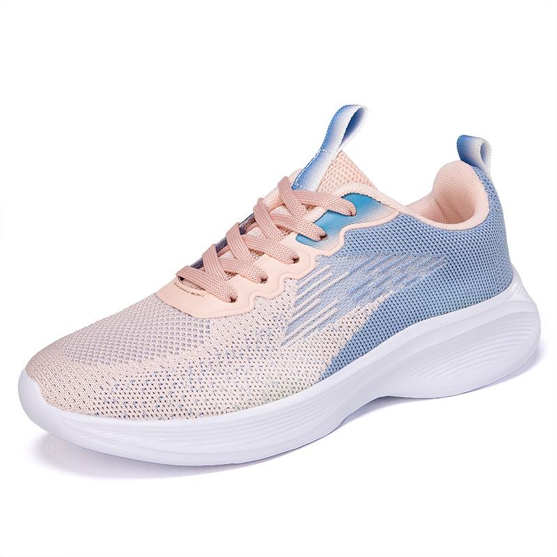 Women s Lightweight Flyknit Lace-Up Running Shoes - Breathable & Casual Style, Available in Large Sizes. Size 38 синий