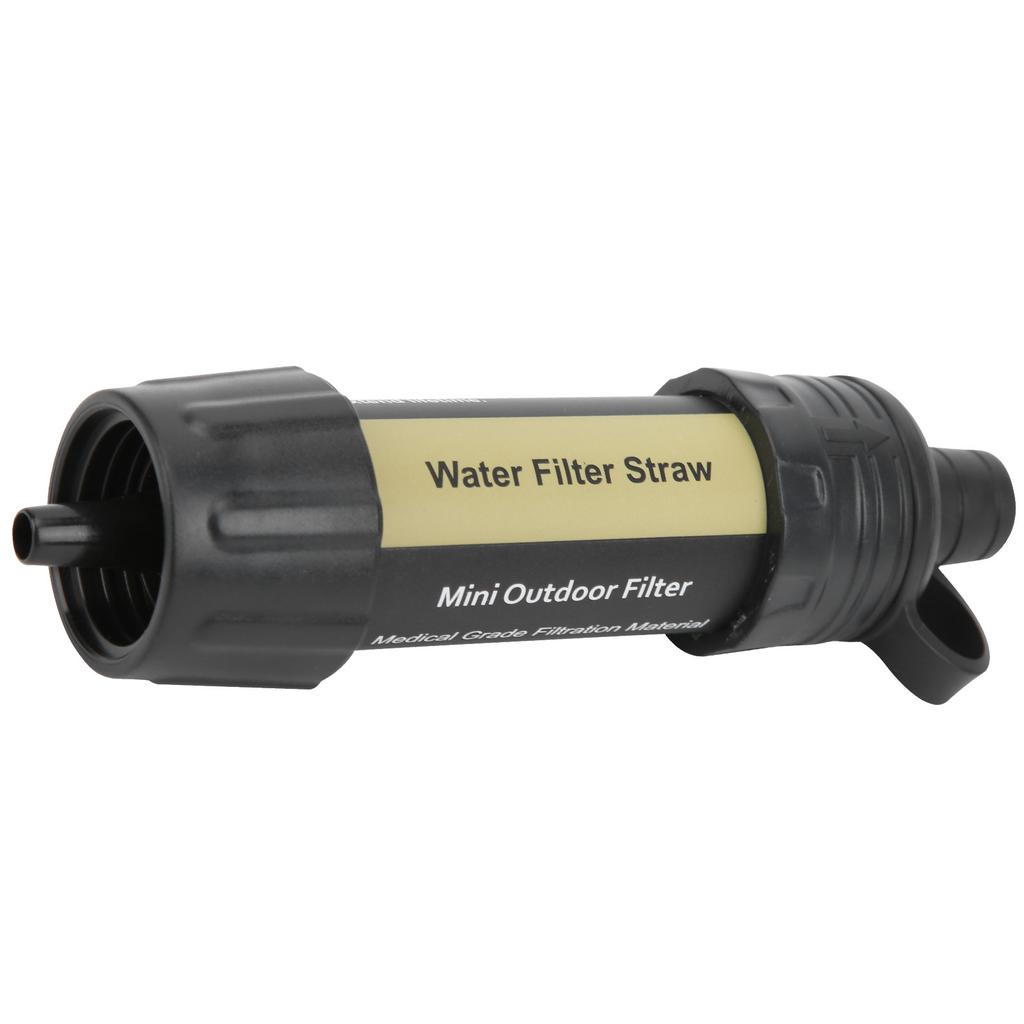 Outdoor Water Filter Straw with Bag Kit Mini Water Purifier for Camping Hiking EmergencyAll Black