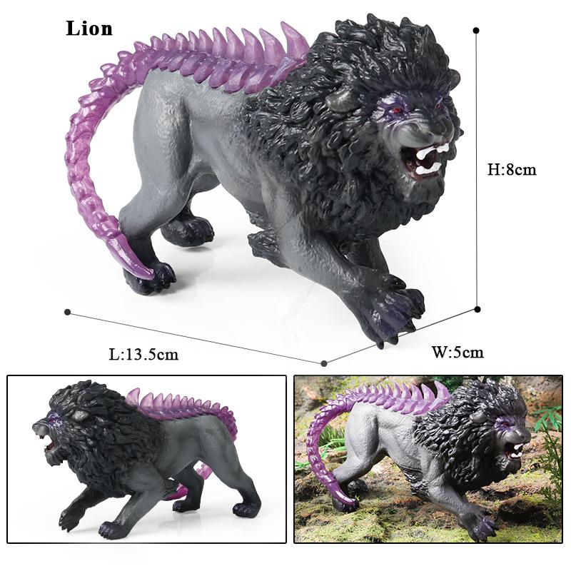 Oenux Phoenix Cerberus Ice Monster Model Cerberus Griffin Dragon Dinosaurs Action Figures Animals Toy Collection Kid Gift