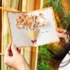 3D Creative Flower Greeting Card Flower Blessing Card for Teachers Thank You Card Birthday Party Invitation Valentine's Day Gift