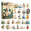 December Daily Holiday Celebration Dog Advent Calendar 2026, 24-Day Christmas Countdown with 24 Acrylic Pet Themed Xmas Present Cute