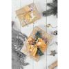 Christmas Wrapping Paper Brown Kraft Paper With 3d White Christmas Elements