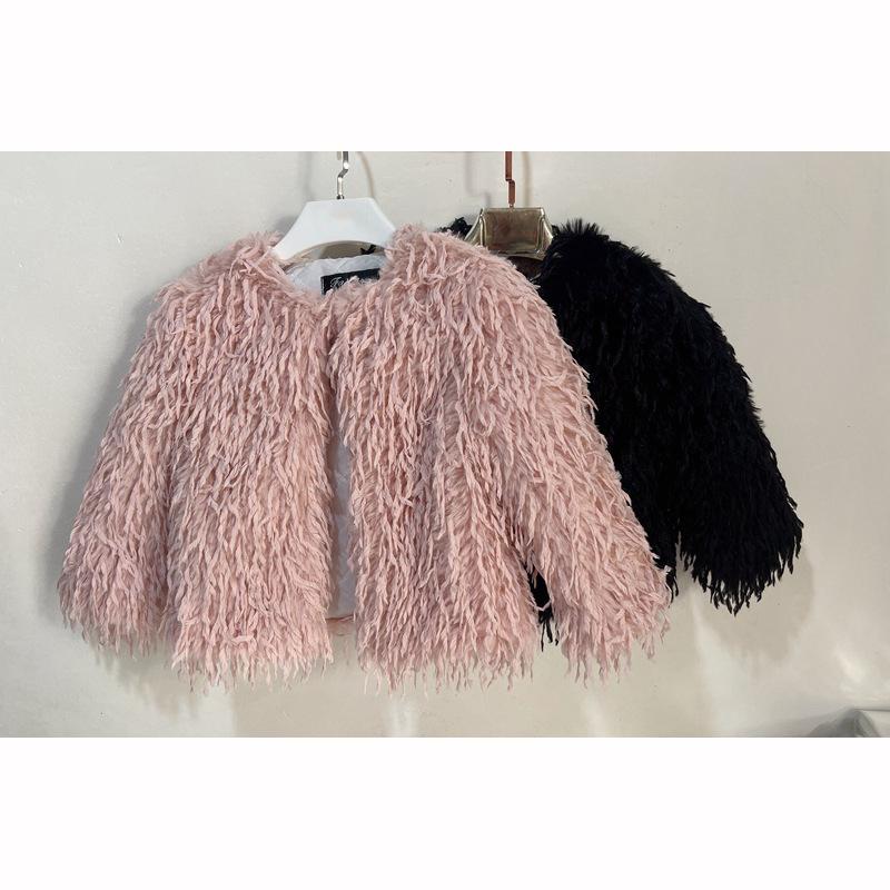 Girls Fur Coat Autumn Winter Coats Thick Velvet Children Children Warm