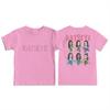KATSEYE Trendy Girls Printed Childrens Roundneck Shortsleeved Tshirt for Summer Loose and Comfortable Casual Wear