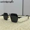 Vintage Small Hexagon Sunglasses Women Men  Luxury Brand Classic Metal Frame Polygon Eyewear UV400 Protection Outdoor Shades