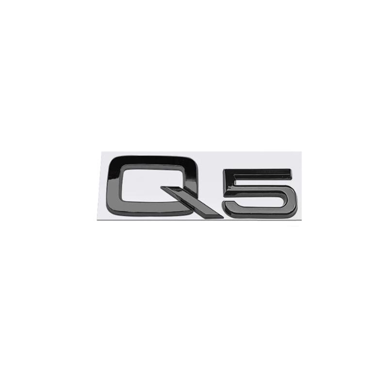 2026 3D ABS Chrome Black Car Letters Q3 Q5 Logo Rear Trunk Badge Emblem Decals For Audi TFSI Q3 Q5 8U 8R 80A Auto Accessories
