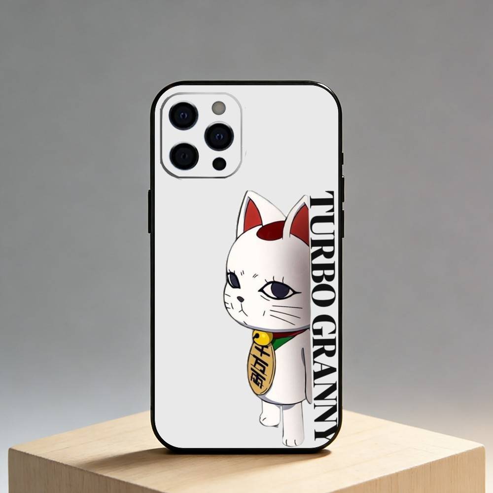 Turbo Granny Dandadan Phone Case For iPhone17,16,15,14,13,12 Plus,Max Soft Silicone Black Cover iPhone16pro