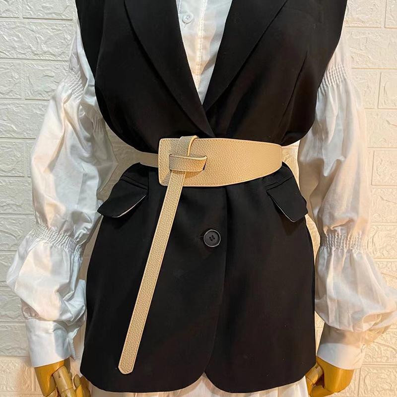 New Coat Belt Women's Wide Fashion All-Match Belt Female Ornament Sweater Skirt Retro Hipster Waist Tight Waist Seal Wide