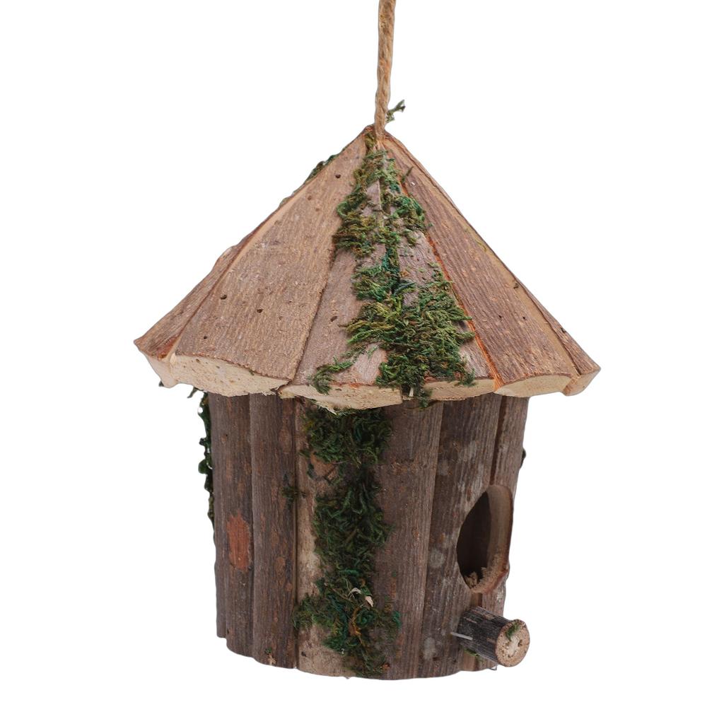 Wooden Bird House Decorative   Birdhouse with   Guard for Outdoor Courtyard Backyard