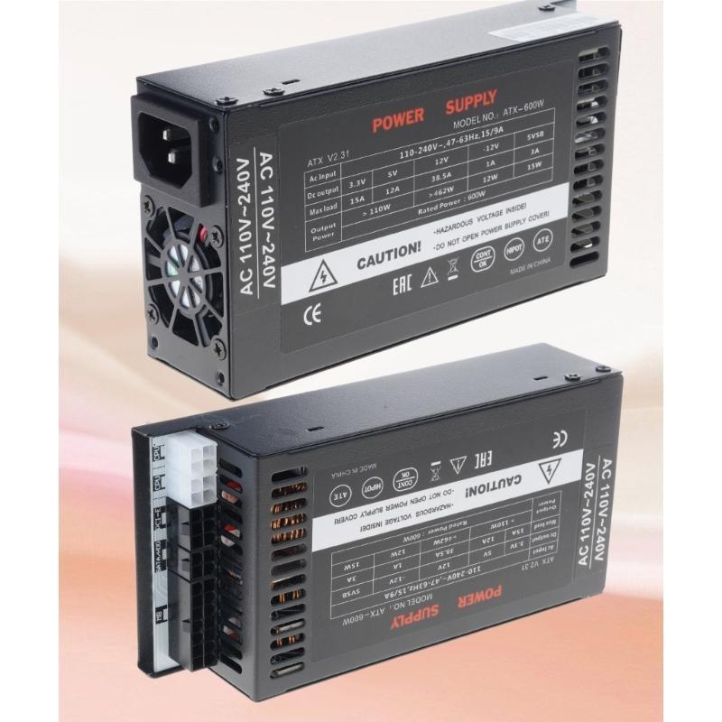 600W Full Modulars 1U Flexs ATXs PSUs PC Power Supply 110-264V  for K39 ITX Mini Case Game Desktop