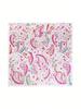 Luxury Fashion Pink Paisley Scarf for Women Lightweight 70x70cm Square Silk Scarves Elegant Shawl Bandana