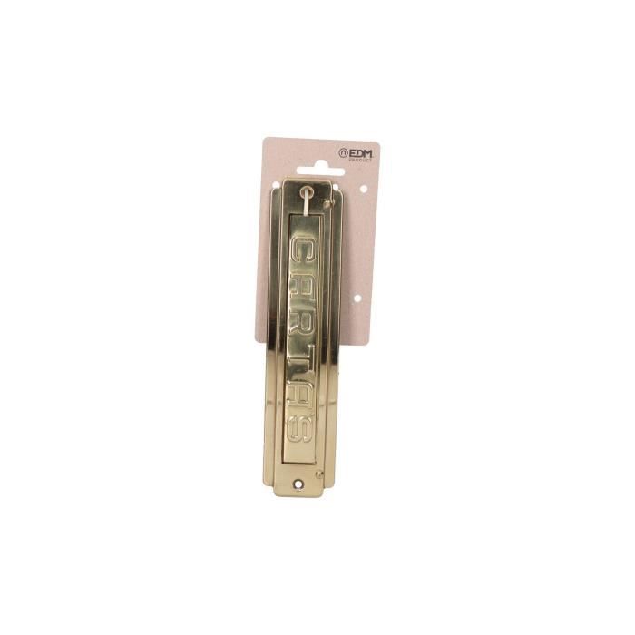 Boîte aux lettres en laiton Puli 22x5cm - GENERIQUE - Entrée de boîte aux lettres