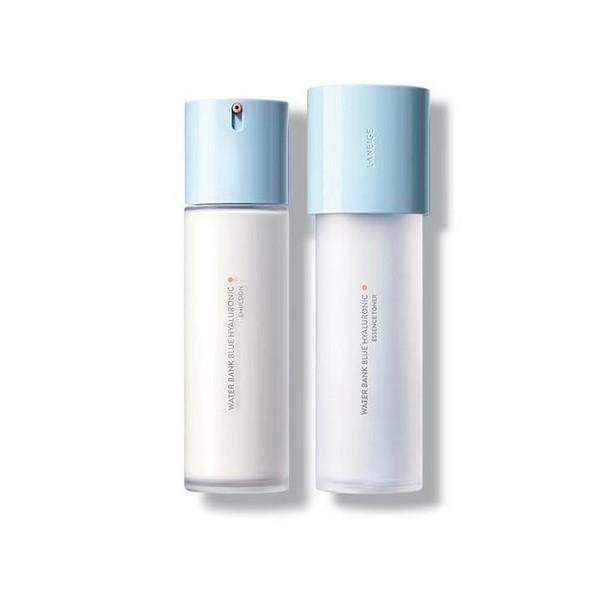 LANEIGE Water Bank Blue Hyaluronic 2-Step Essential Set for Normal To Dry Skin (Toner 160ml + Emulsion 120ml)