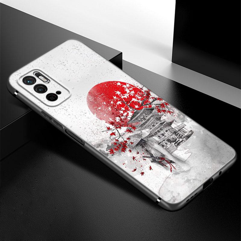 Ukiyo-e Japanese Style Art Phone Case For Xiaomi Redmi Note 7 8 9 10 Lite 11 11E 11T 12 Pro 11S 4G 10T 5G 8T 9S 10S Black Cover