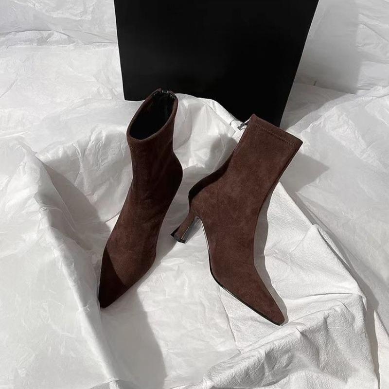 Women Ankle Boots High Heels Fashion Elegant Shoes for Woman Pointed Toe Designer Pumps Winter 2026 New Luxury Sexy Mujer Botas