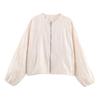 Womens Lightweight Zip-Up Jacket With Embroidery Detail Casual Korean Style Outerwear