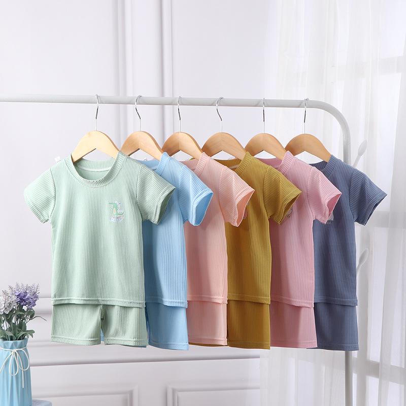 Kombinezon dziecięcy z krótkim rękawem małe dzieci dziewczęce lato chłopięcy T-shirt dla dzieci ubrania dla dzieci odzież dziecięca z krótkim rękawem garnitur lato