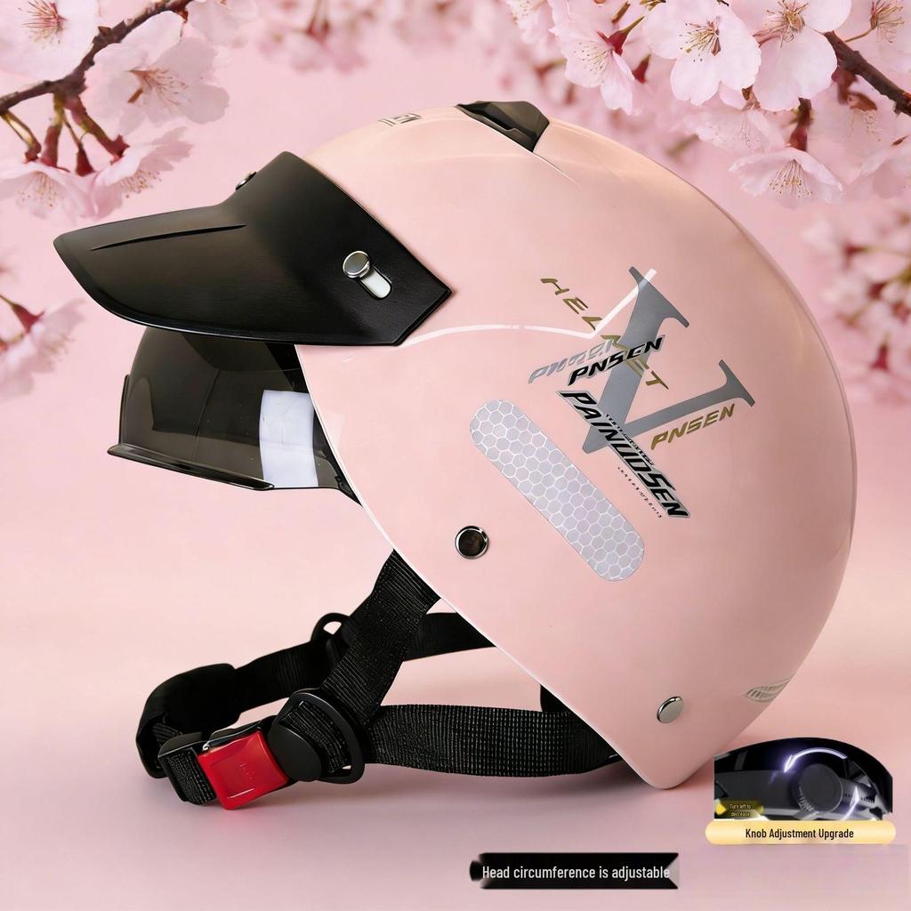 Unisex All-Season Electric Scooter & Motorcycle Helmet with Summer Sun Protection