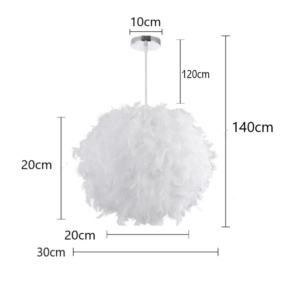 Modern Feather LED Pendant Light E27 Lamp Holder Fairy Hanging Lamps Goose Bedroom Dining Room Loft Ceiling Nordic Chandelier