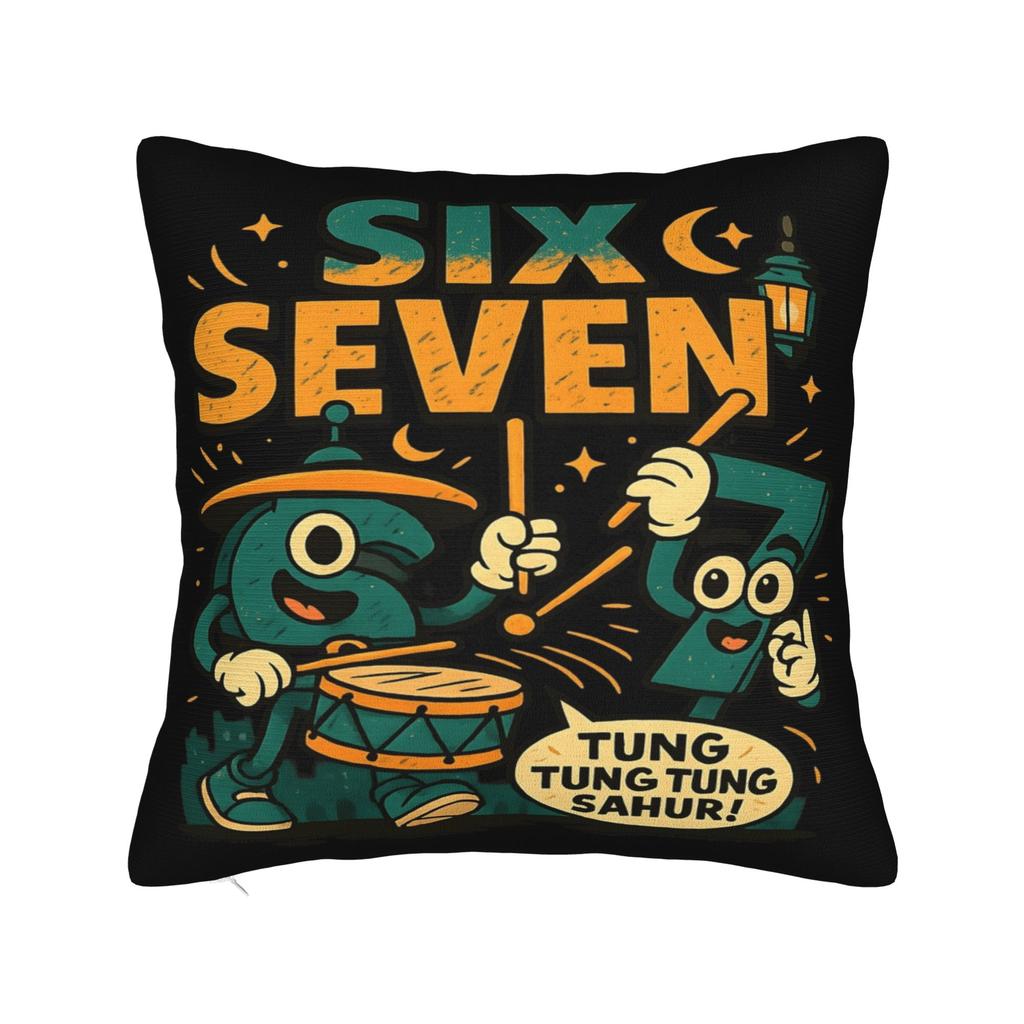 67 Sechs Sieben Italienisches Gehirnfäule Meme Kissenbezüge Lustiger Kissenbezug für Sofa Couch Bett Wohnzimmer Gemütlicher Kissenbezug