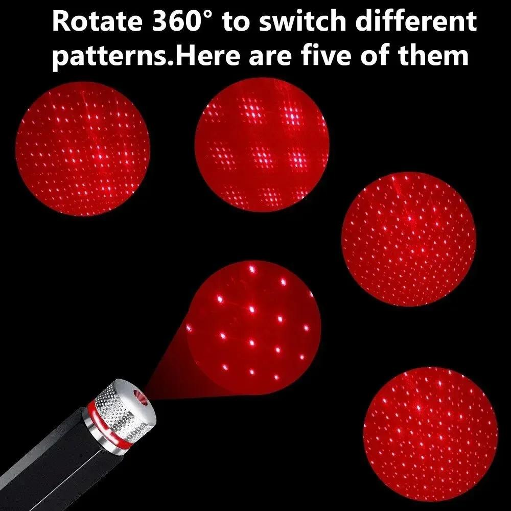LED Car Roof Star Night Light Projector Atmosphere Galaxy Lamp USB Decorative Adjustable for Auto Roof Room Ceiling Decoration