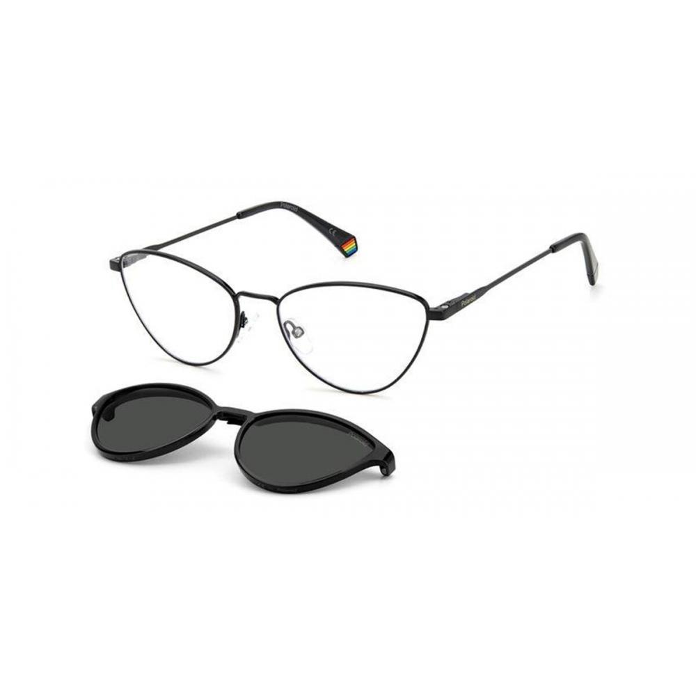

Polaroid Pld 6157 Cs With Clip On 807 M9 Women Eyeglasses Black/55-17-145