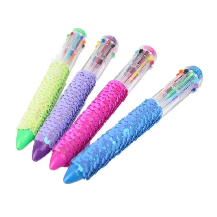 4 Pcs 0.7mm Shuttle Pen Multicoloured Pen Retractable Ballpoint Pen Writing Tool 1
