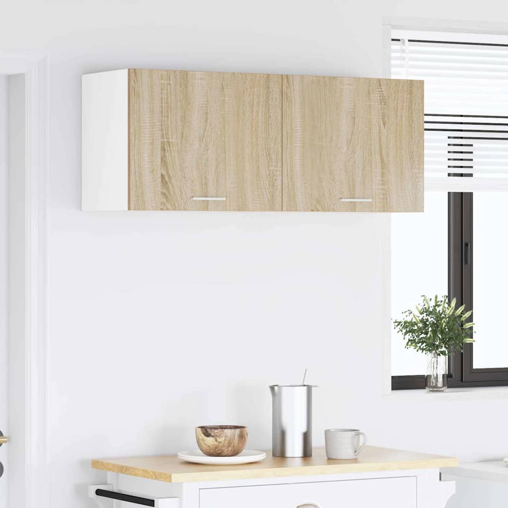 Hanging Cabinet 2 pcs Sonoma Oak & White 50 x 31 x 40 cm