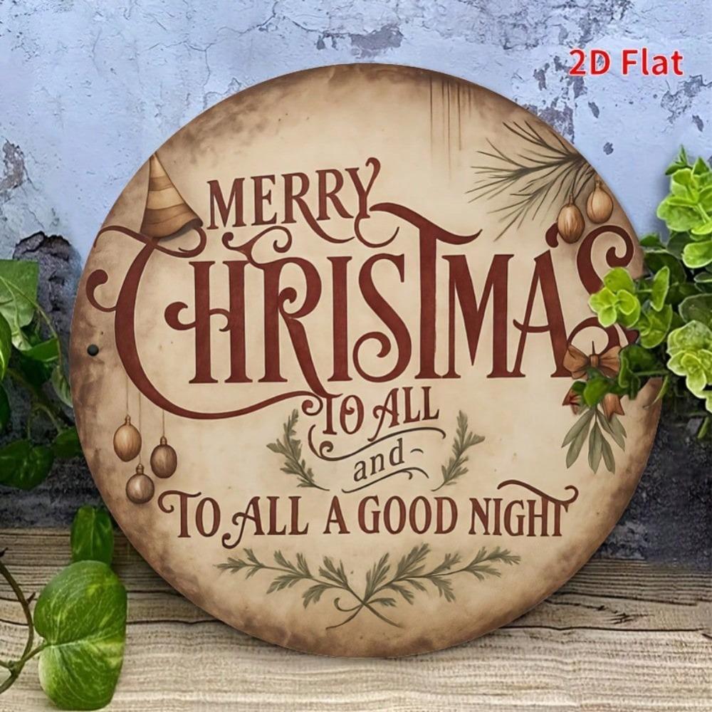 Christmas Holiday Metal Tin Sign Farmhouse Wall Art Rustic Decor Indoor Outdoor