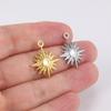 My Shape 5 pcs Small Sun Charms DIY Summer Anklets Bracelet Necklace Stainless Steel Pendants for DIY Jewelry Making