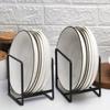 1pc kitchen cabinet plate storage countertop dish rack drawer dinner plate partition drain rack layered Household storage rack