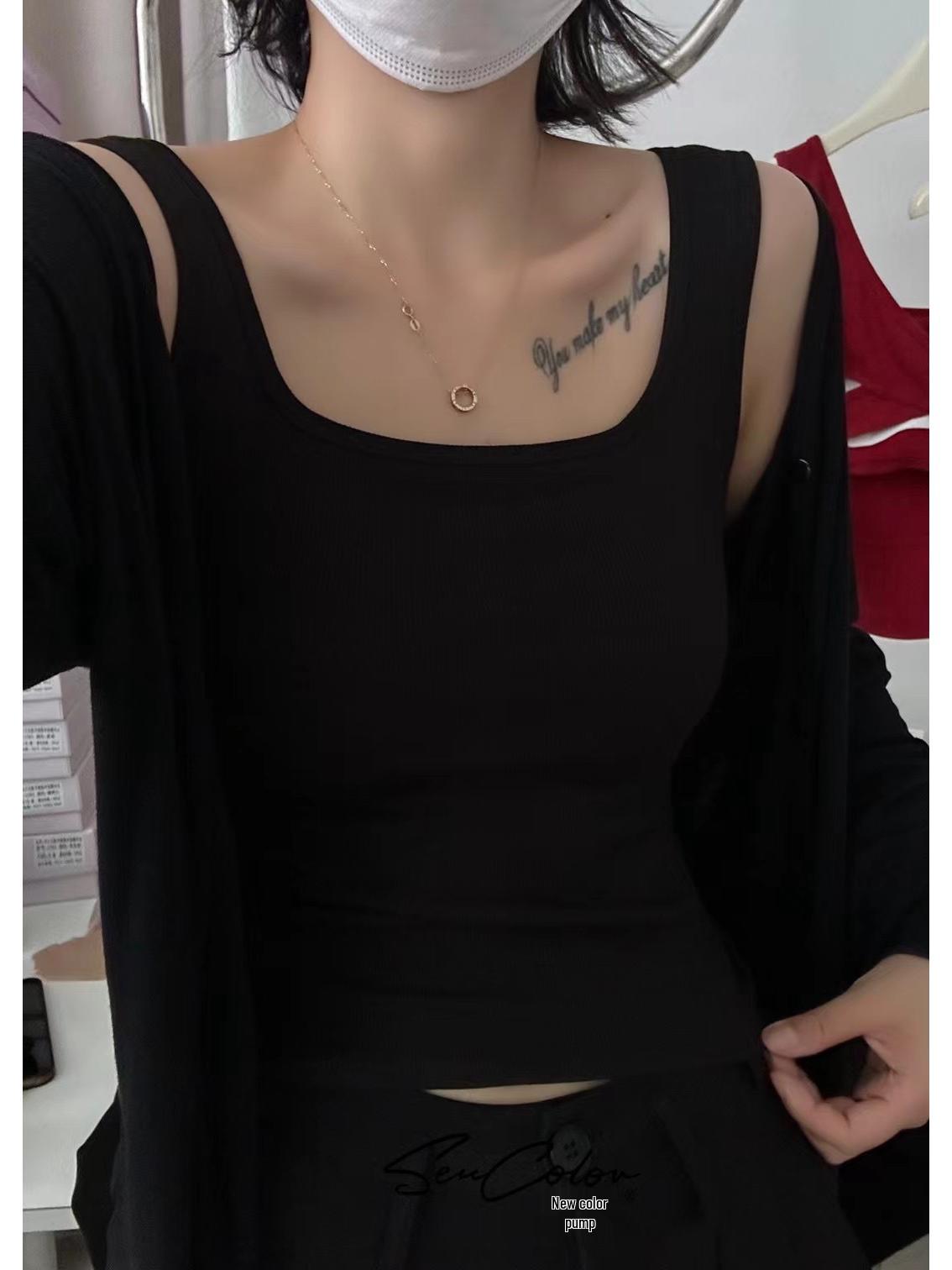 

Women s Fleece-Lined Cross Back Vest with Built-In Bra Pads: Warm Sleeveless Base Layer Top for Autumn and Winter One Size [80-130 jin]