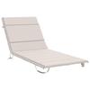 Sun Lounger Cushion GEMERT 100percent Polyester White 200 X 70 X 3 Cm
