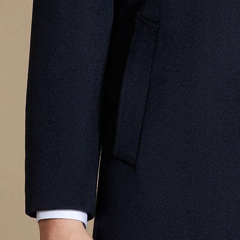 Antonio Men's Cashmere Blend Business Mid-Length Wool Coat