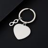 Engravable Heart-Shaped Metal Keychain with Infinity Symbol