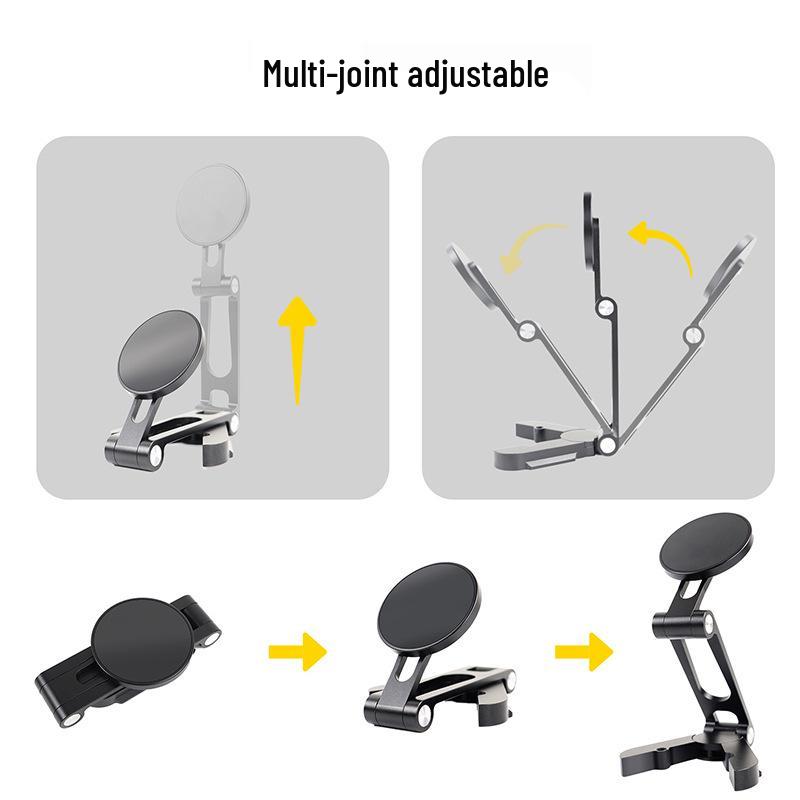 Dual-Sided Magnetic Phone Holder: Aluminum Alloy Multi-Functional Desk & Gym Tripod