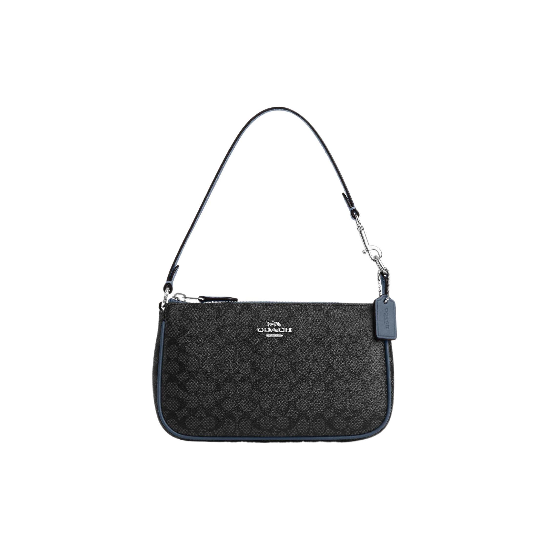 

Coach Nolita 19 Classic Monogram Logo Zip Closure Coated Canvas With Leather Handbag Shoulder Bag Small Women handbags CE698-SVW6O Basic Set (Bag+Dust Bag)